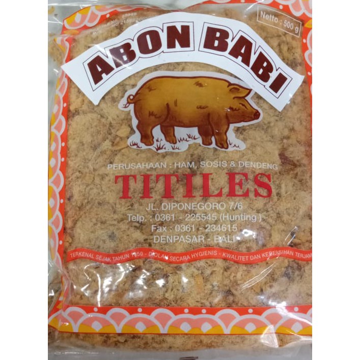 

NEW PRODUCT ABON BABI TITILES - 500GR DEWI1452