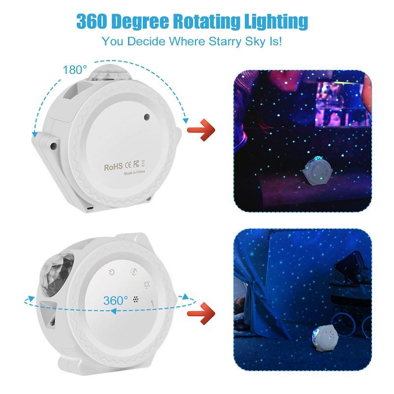 Galaxy Night Light Projection Lamp 3 in 1 - Lampu Hias Warna-Warni