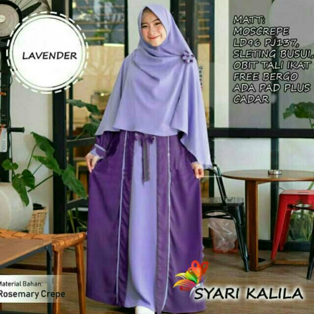 Baju Gamis Set Cadar Hx - HJ Syari Kalila