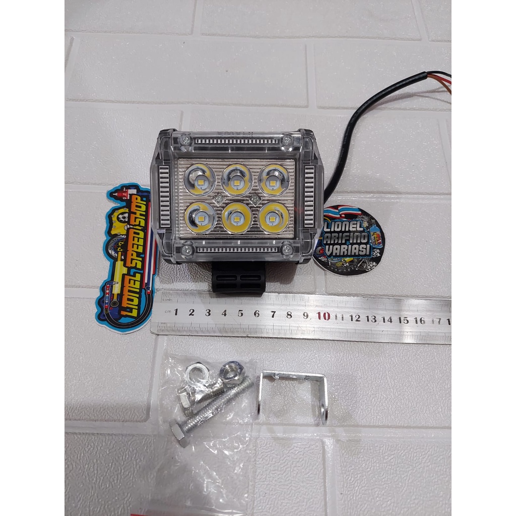 LAMPU LED CREE 15WATT PLUS SENJA 3WARNA LAMPU TEMBAK SOROT CREE 6 MATA LAMPU LED 6 LED