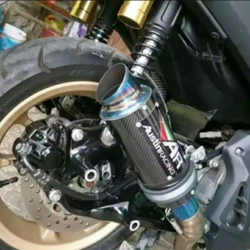 Knalpot Austin Racing Nmax Aerox Beat Vario 125 Vario 150 PCX 150 PCX 160 SCOOPY LEXY ADV Genio Mio M3 Mio J XMAX Knalpot AR jupiter vega supra 125-3