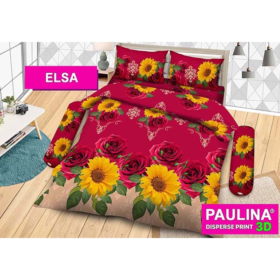 RC Bonita Paulina/Golden Roseta Bedcover Rumbai dan Flat Ukuran 180x200