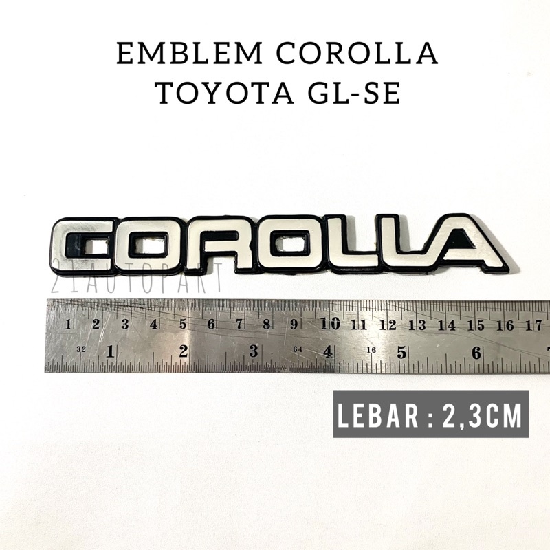 Emblem logo corolla gl se