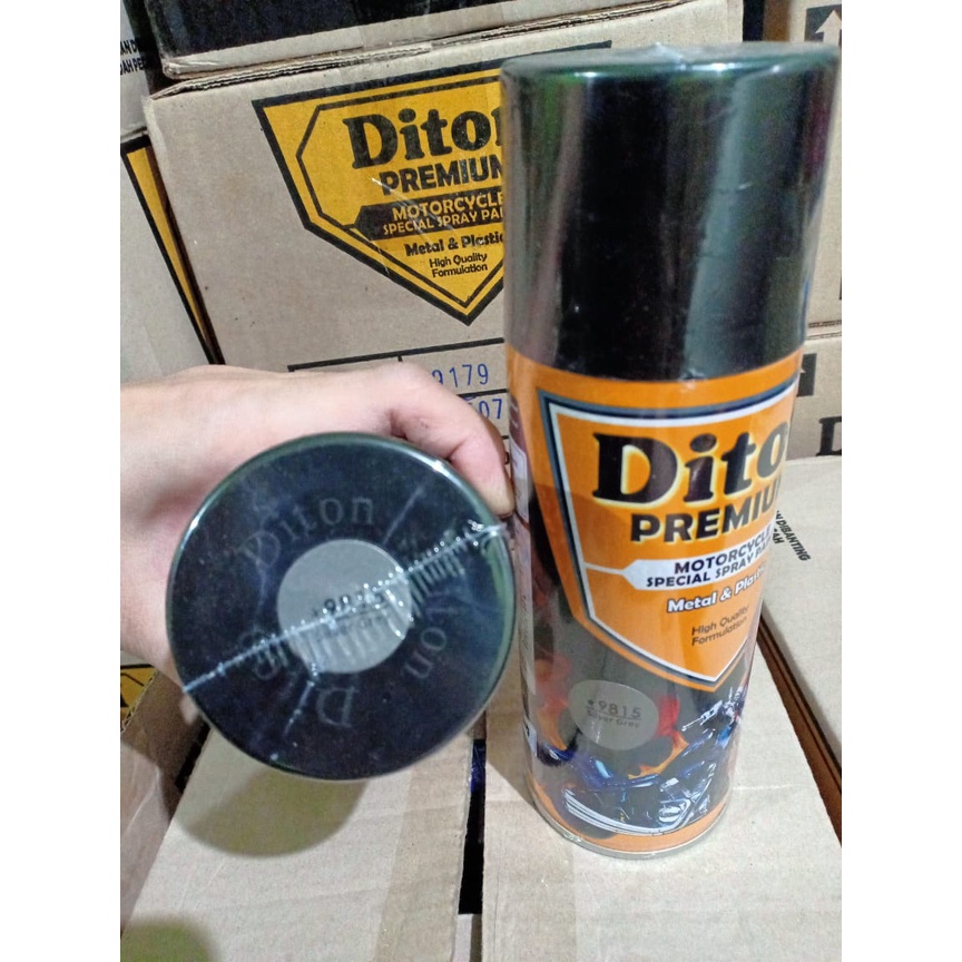 Pilok Pilox DITON Premium 9815* Silver Grey (GUN METAL) Velg &amp; Engine Part Colours  (400cc / 400ml)