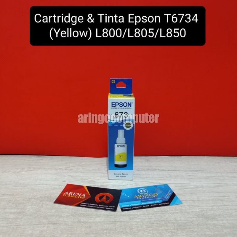 Cartridge &amp; Tinta Epson T6734 (Yellow) L800/L805/L850