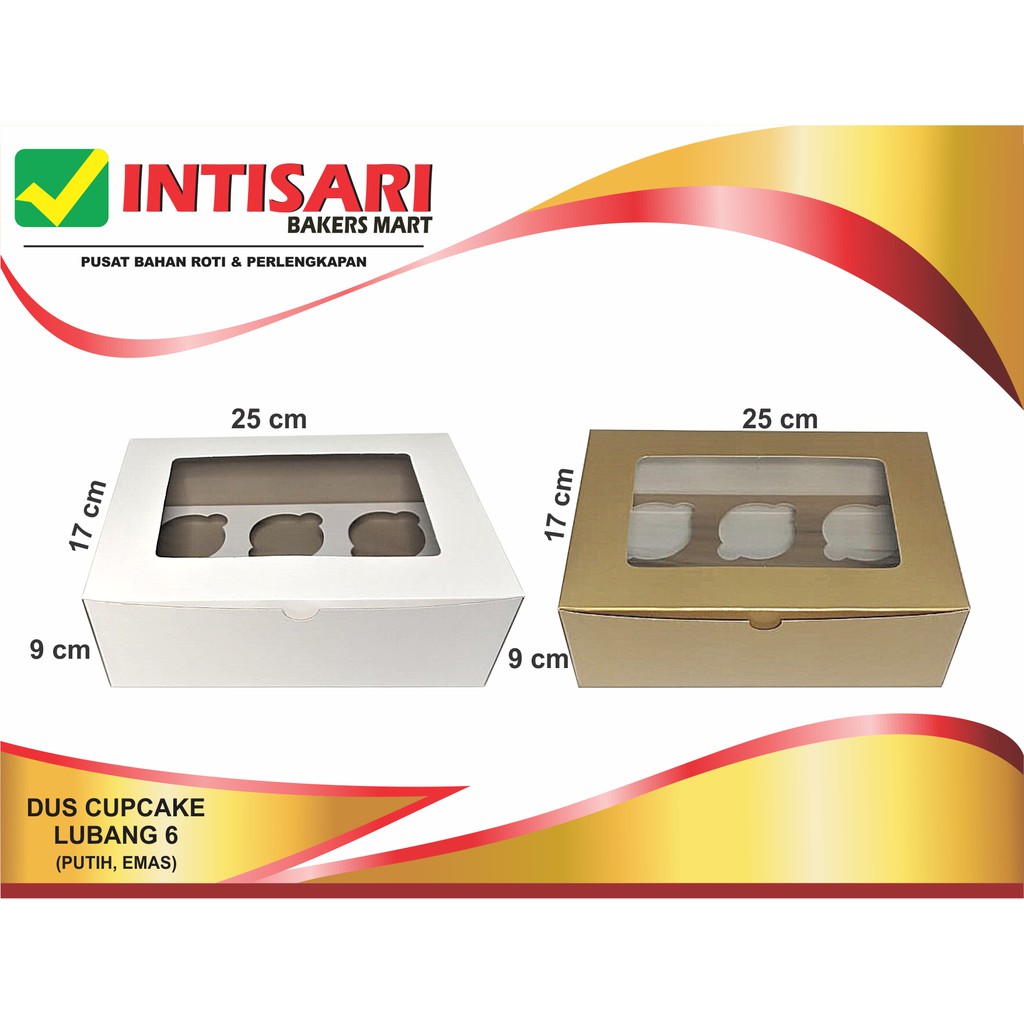 

[10 PCS] DUS CUPCAKE LUBANG ISI 6