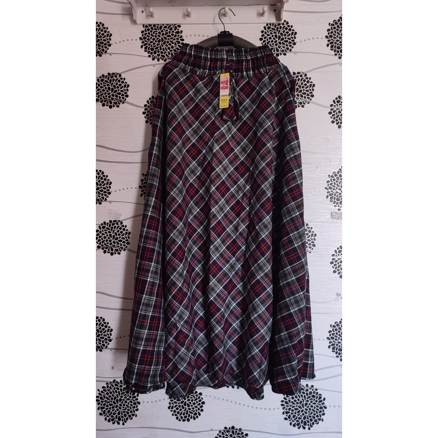 ROK FLANEL IMPORT PANJANG/ROK TARTAN/ROK KOTAK PAYUNG-Y