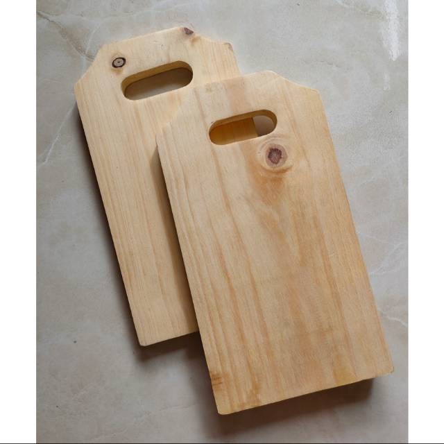 Talenan Kayu Pinus Ukuran 27 cm / Chopping Board Talenan Kayu Serbaguna Media Lukis Ukir / Souvenir Talenan Kayu Pinus Ukuran Besar Paling Murah