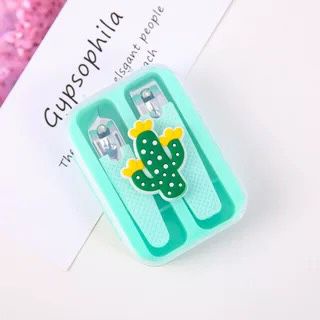 gunting kuku alat pemotong kuku 2in1 set manicure nail clipper