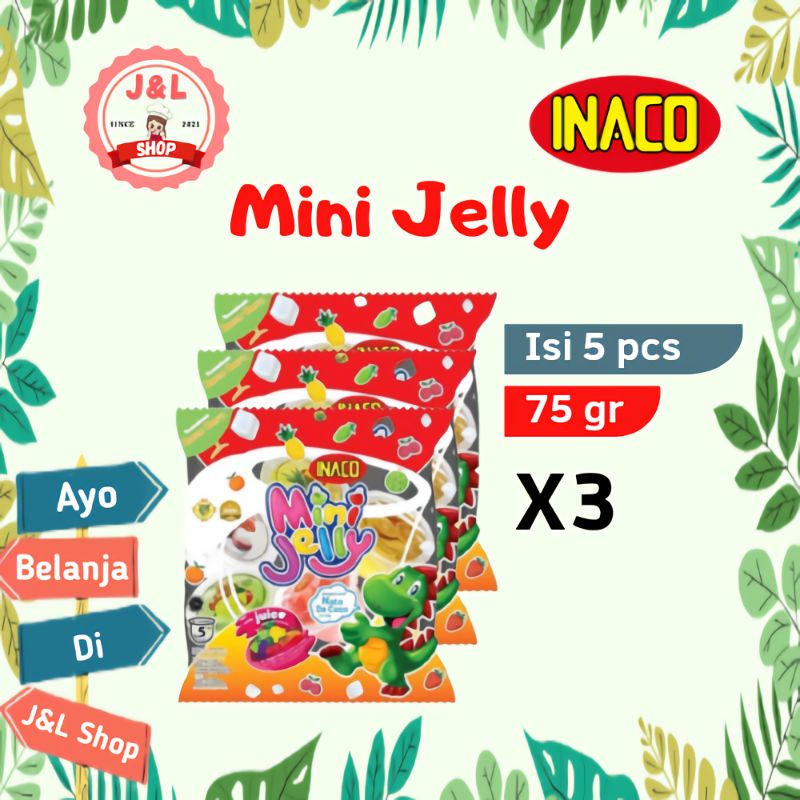 Ager Jelly Inaco isi 5 pcs x 3 / Inaco Mini Jelly isi 5 pcs x 3 Aneka Rasa Buah