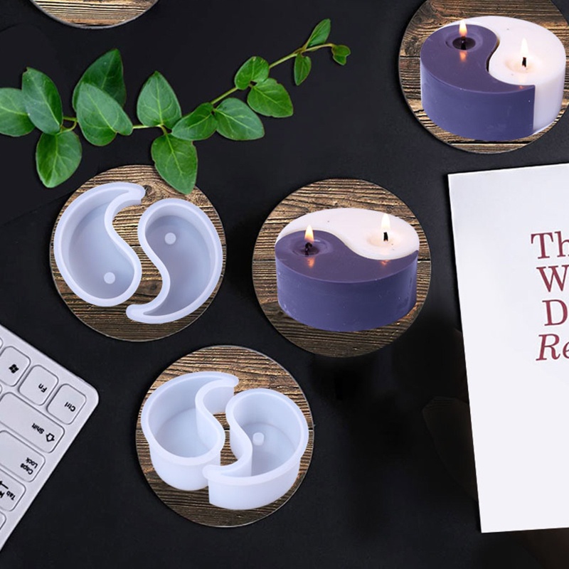 Siy Cetakan Resin Epoksi Bentuk Yin Yang Handmade Bahan Silikon Untuk Kerajinan Tangan Diy