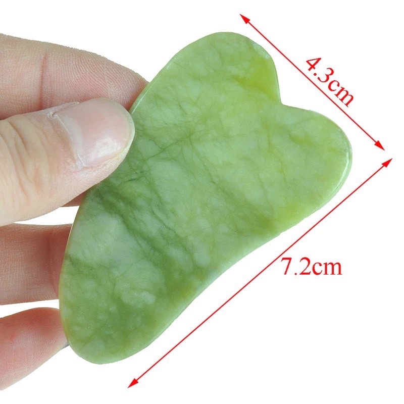 ALAT PIJAT WAJAH TERAPI MUKA BATU JADE ROLLER GIOK GUA SHA ASLI ALAMI MASSAGER STONE FACIAL