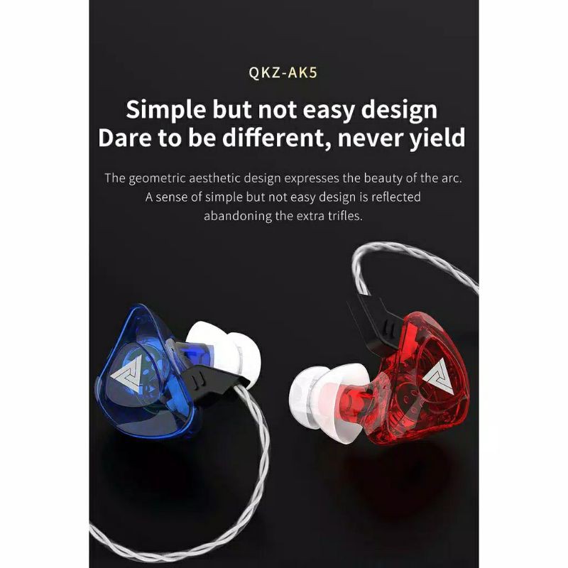 QKZ AK5 earphone Sport stereo bass music telfon headset mic original