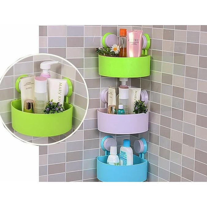 Best- Rak Sudut Kamar Mandi Tanpa Paku