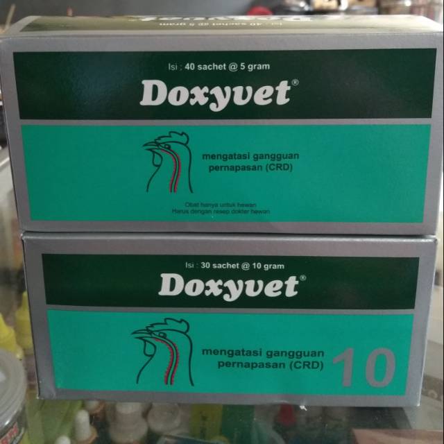 1box-Doxyvet 5 gram doxyvet 10 gram obat ayam pilek CRD medion obat CRD