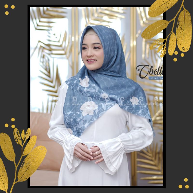 Obelia 2 Scraft Linalivia Hijab Segi Empat Original Lina Livia