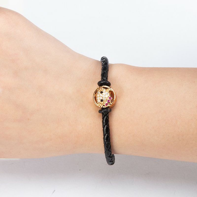 Gelang Tali Wanita Liontin Xuping Lapis Emas Gelang Tali Anak Model Hello Kity
