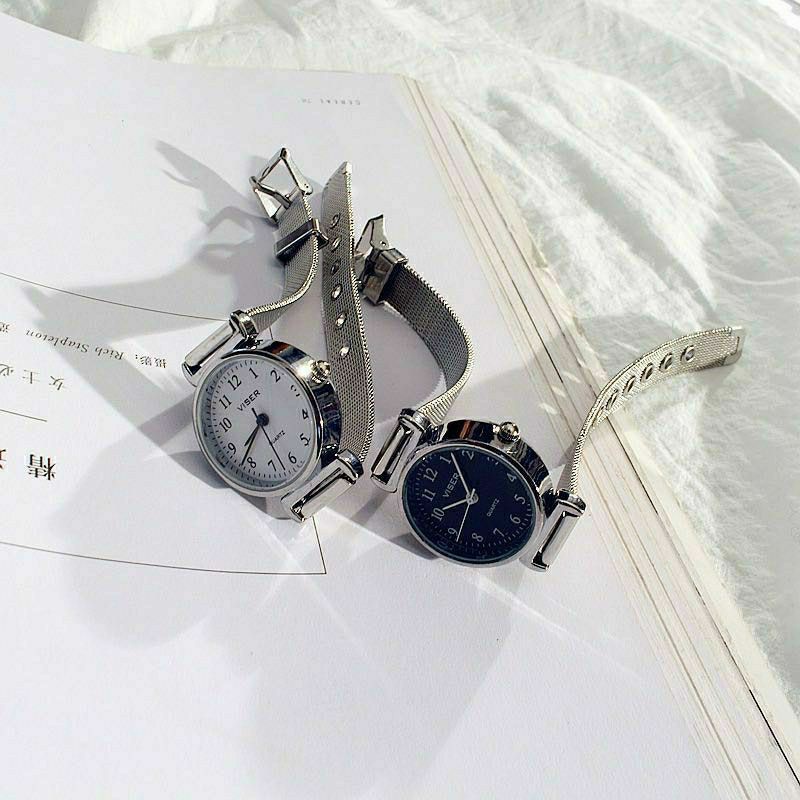 jam tangan wanita korea elegan model tali alloy analog bahan stainless steel cocok buat cewek style modern harga murah