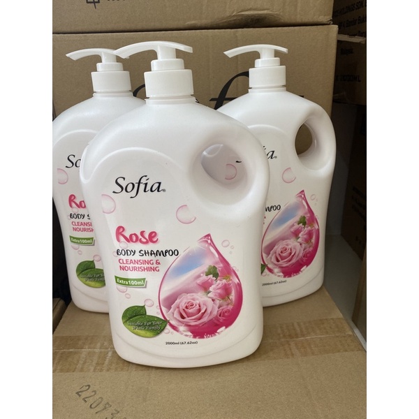 Sabun mandi cair Sofia isi 2000ml extra 100ml Rose - BPOM