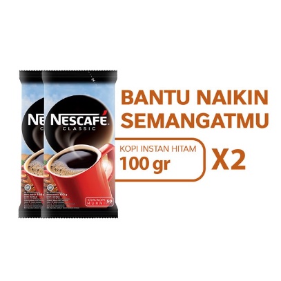 

NESCAFE CLASSIC Kopi Instan Kopi Hitam Sachet Bag 100g x 2pcs
