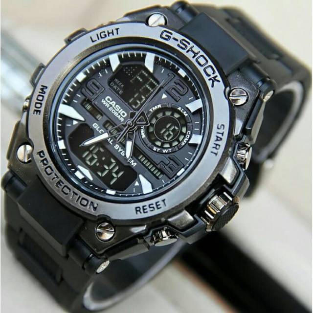 Jam Tangan Pria Rubber Sporty Casio G-shock GST-8600 Black Series
