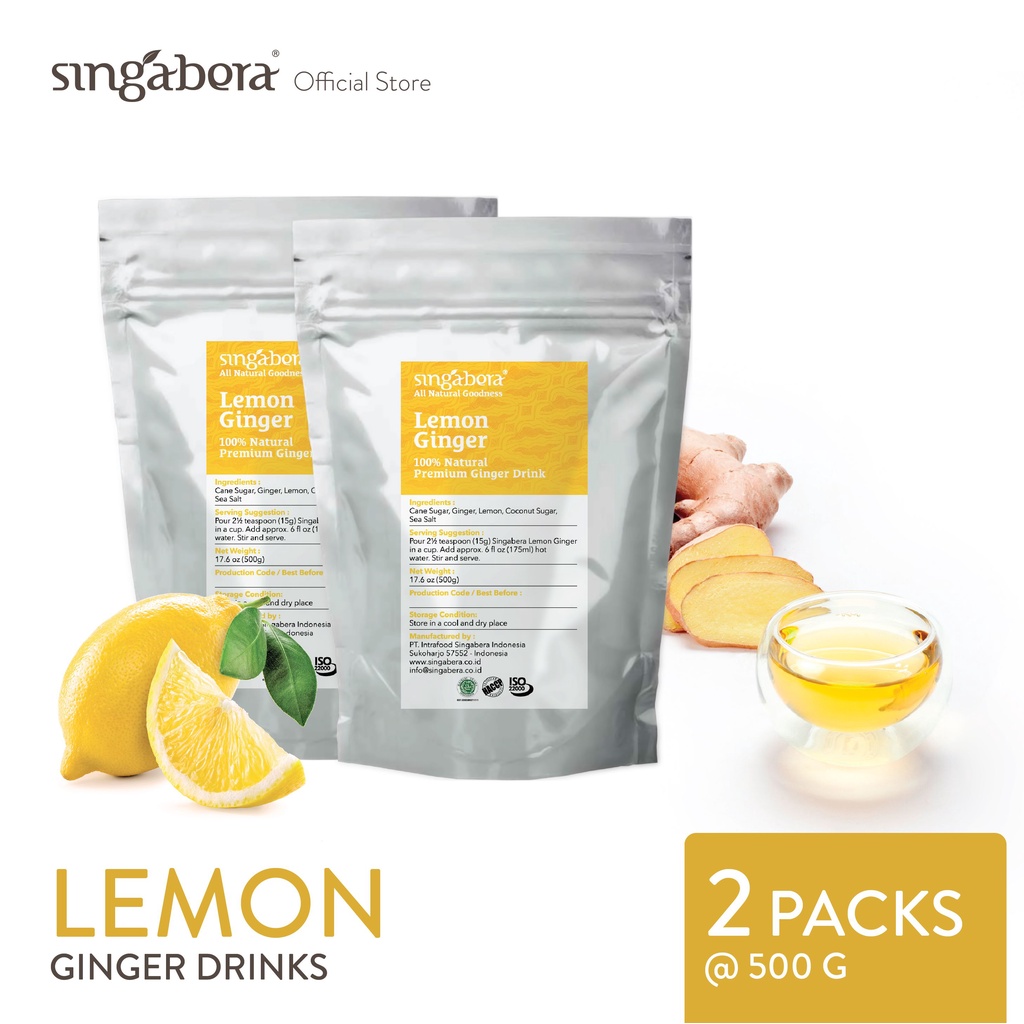 

Singabera Lemon Ginger Premix (Jahe Lemon) - 2 pouch @ 500g