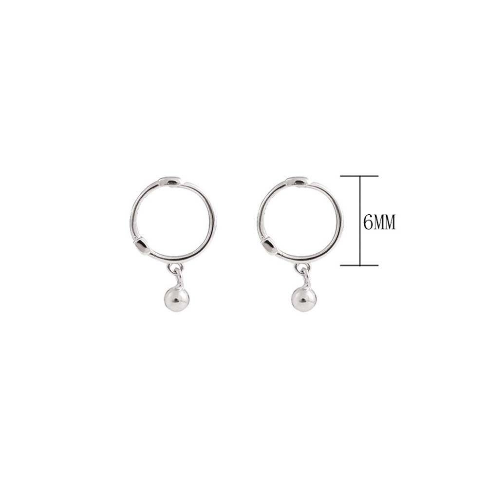 Needway Lingkaran hoop earrings Anti-Alergi Retro Wanita Perhiasan Telinga Berlapis Perak/Emas Lady Metal Lingkaran earrings