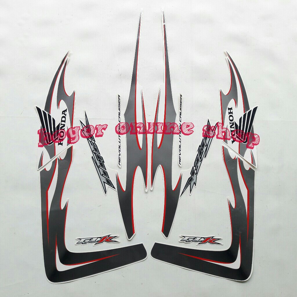 stiker striping motor honda tiger revo 2008 putih