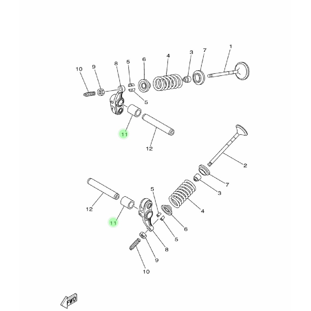 COLLAR BOSH BOS AS PEN PLATUK KLEP XEON KARBU RC GT AEROX 125 JUPITER Z1 VEGA FORCE FI ORIGINAL 44d-e2662-00