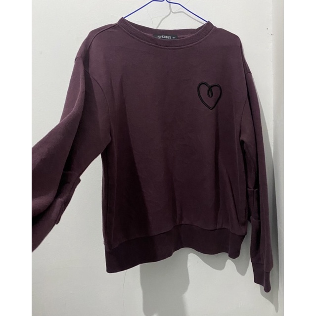 Cubus Sweater Crewneck Maroon Wanita Size L