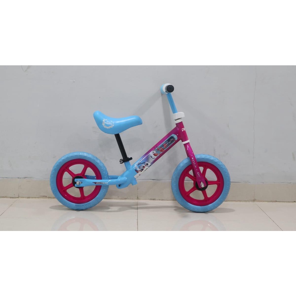 Khusus Exspedisi Sepeda Anak Pushbike Push Bike Balance Keseimbangan Evergreen Tanpa Pedal-Pink Biru Frozen
