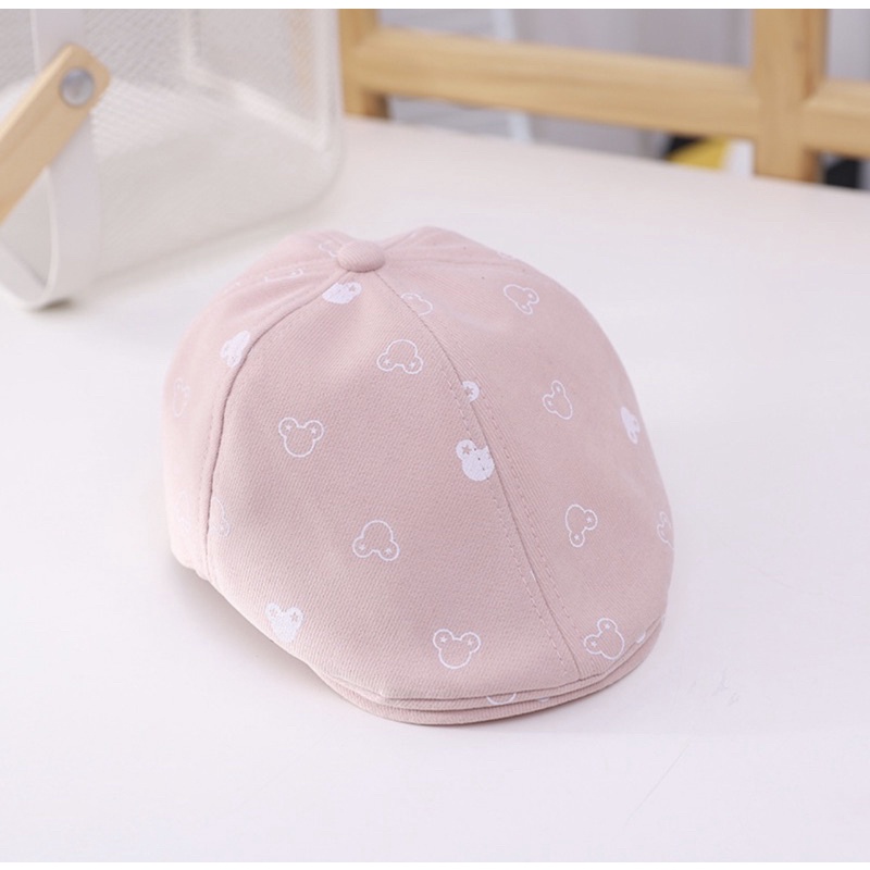 Topi Beret Mic*key STAR Anak Bayi Laki Laki Anak Perempuan Import / Baby Hat-Pink