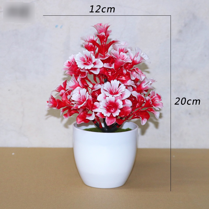 Swopply PT42 Pot Tanaman Hias Bunga Hias Plastik Ornamen Pot Bongsai Artificial Flower Decoration