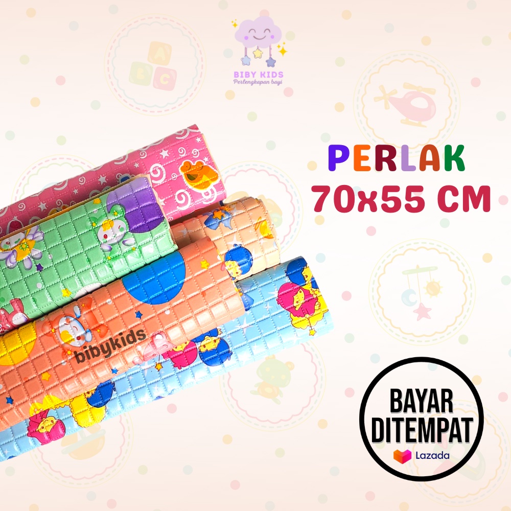 70x55 Perlak Alas Tidur Ompol Bayi Murah Perlengkapan Tidur Waterproff Lucu Motif Peralatan Baby