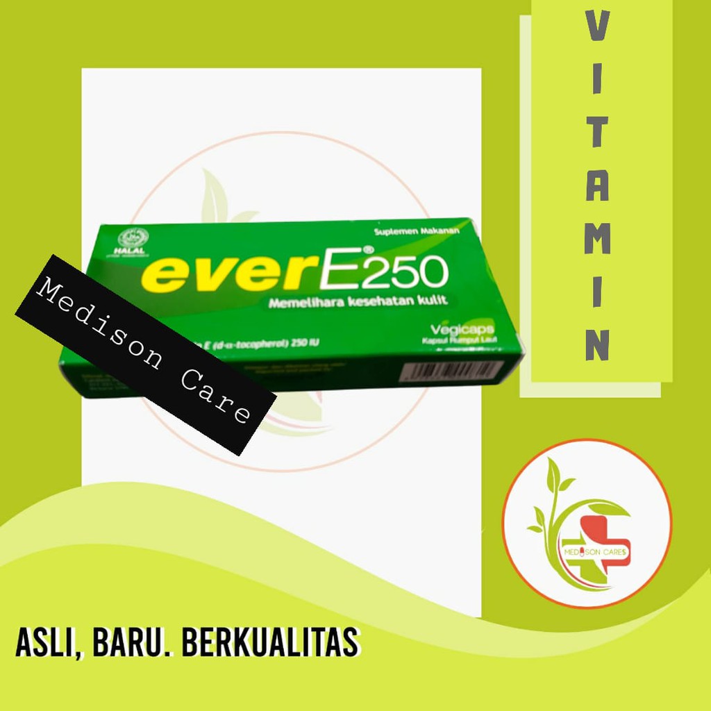 ever e 250 evere vitamin e | isi 12 kapsul lunak