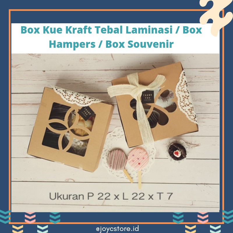 

Box Kue Laminasi 22x7x22 /Box Packaging /Box Kemasan /Box Kraft Murah /Box Hampers /Kotak Kue