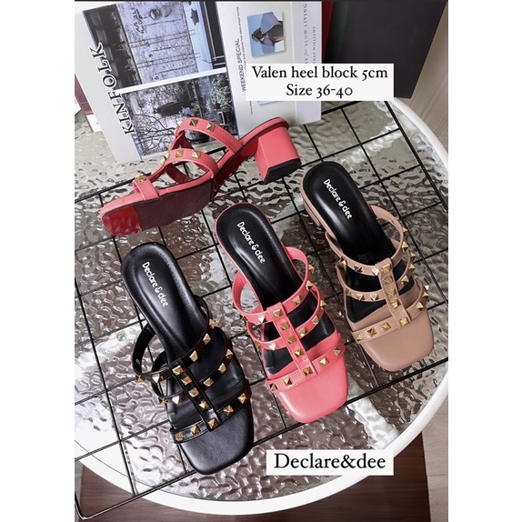 DECLARE&amp;DEE HEELS VALEN BLOCK HEELS PESTA / KONDANGAN 5CM (PREMIUM)