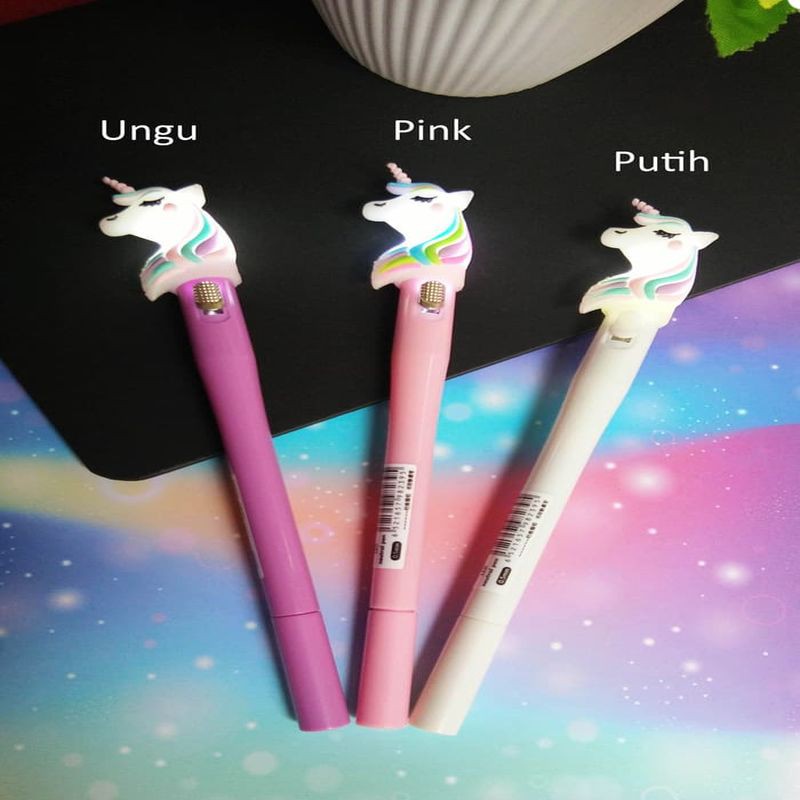 

Pulpen Lampu Unicorn bisa nyala / Unicorn LED Pen