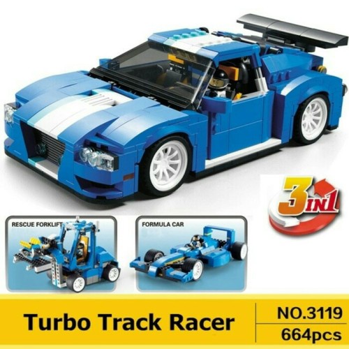 Decool 3119 Architect Turbo Track Racer 3 in 1
