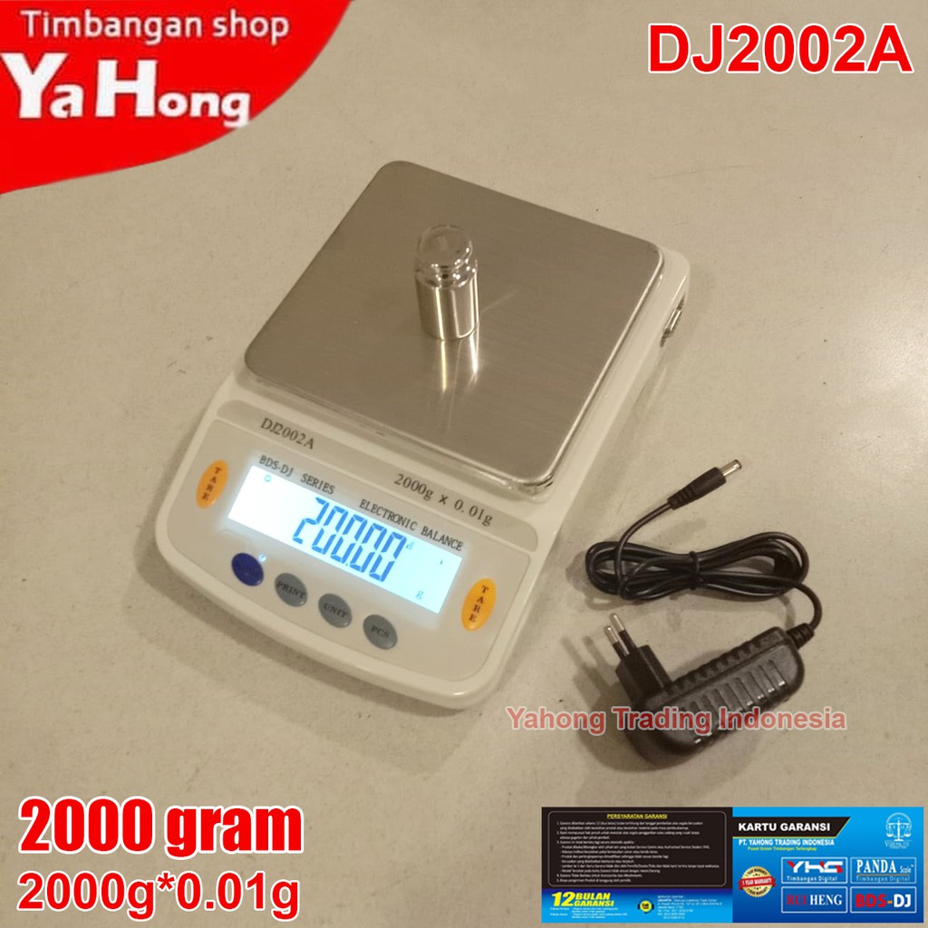 Timbangan Digital Laboratorium Bubuk Obat BDS-DJ DJ2002A 2000g 0.01g