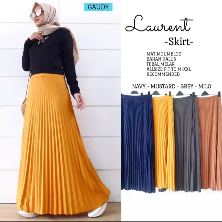 ROK PLISKET REMPEL BESAR / ROK KLOK / ROK PLISKET / ROK PEREMPUAN / BAWAHAN PEREMPUAN / ROK KLOK