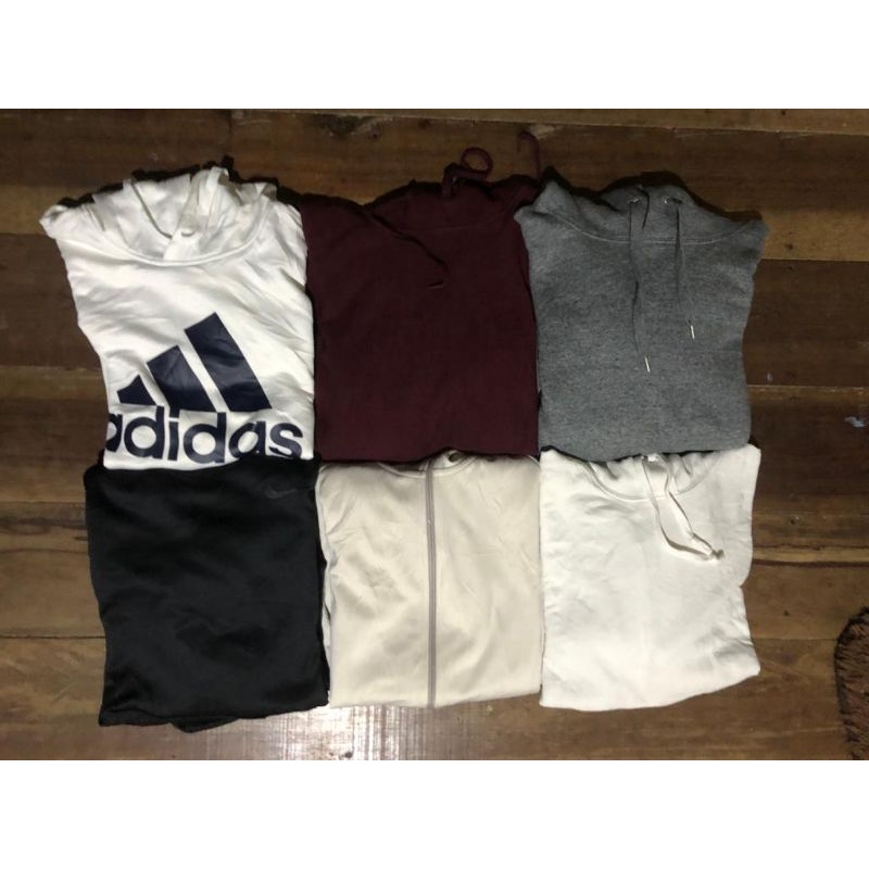 borongan hoodie uniqlo basic, adidas, nike