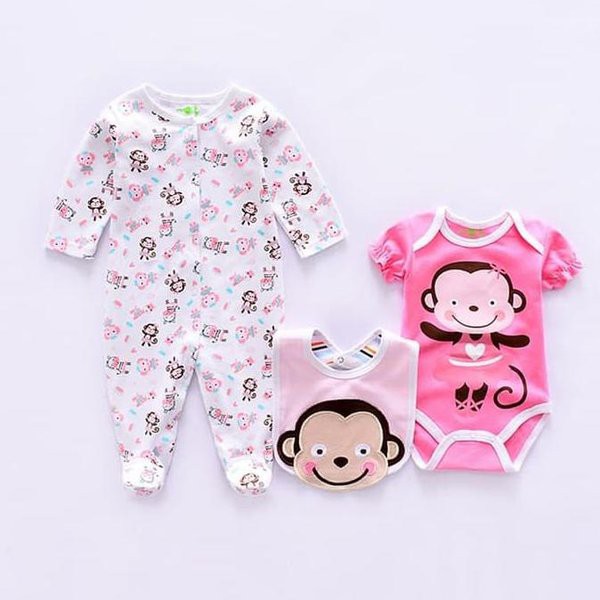 payifang 3pc set monkey/perlengkapan bayi