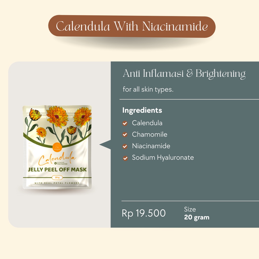 Calendula with Niacinamide Jelly Peel Off Mask 20 gram