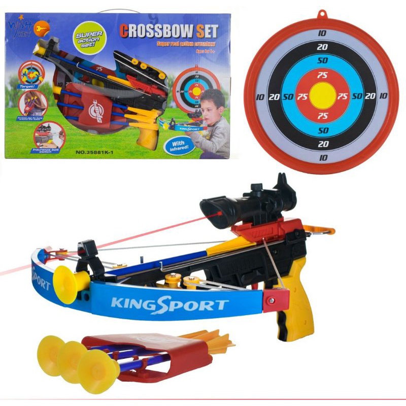 Mainan anak crossbow set mainan panah panahan busur kingsport original