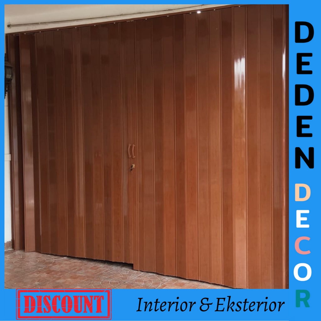 pvc folding door harga terjangkau pintu sekat ruangan bahan plastik