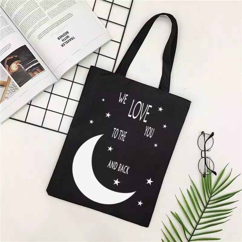 [LOKAL] DOMMO - D1514 TOTEBAG PAKAI PEREKAT Tote bag kpop murah wanita custom motif