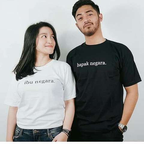 Kaos Couple Bapak Ibu Negara T Shirt Baju Pasangan Romantis Murah Minimalis Keren Cotton Shopee Indonesia