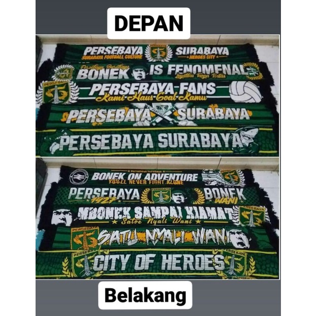Syal/Scraft BONEK PERSEBAYA (Rajut spesial)-Gambar 2