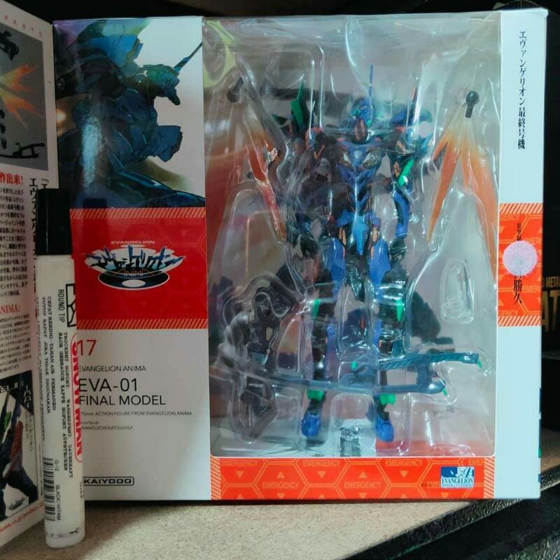 mainan figureRevoltech Kaiyodoo Evangelion Evolution EVA-01 Finaltinggi sekitar 6 inchartikulasi det